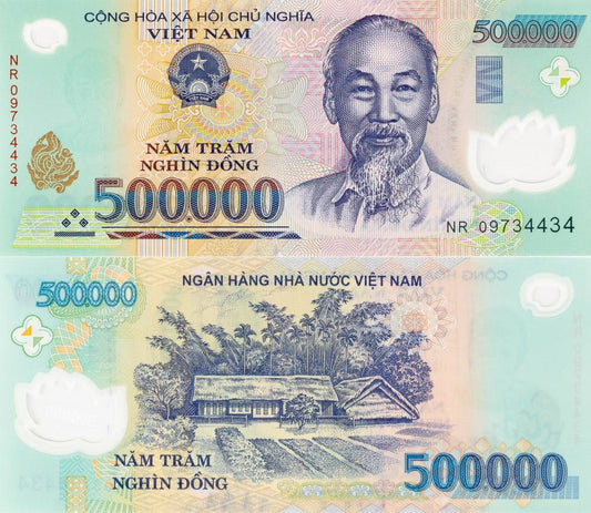 Vietnamese Dong 500K Note Circulated